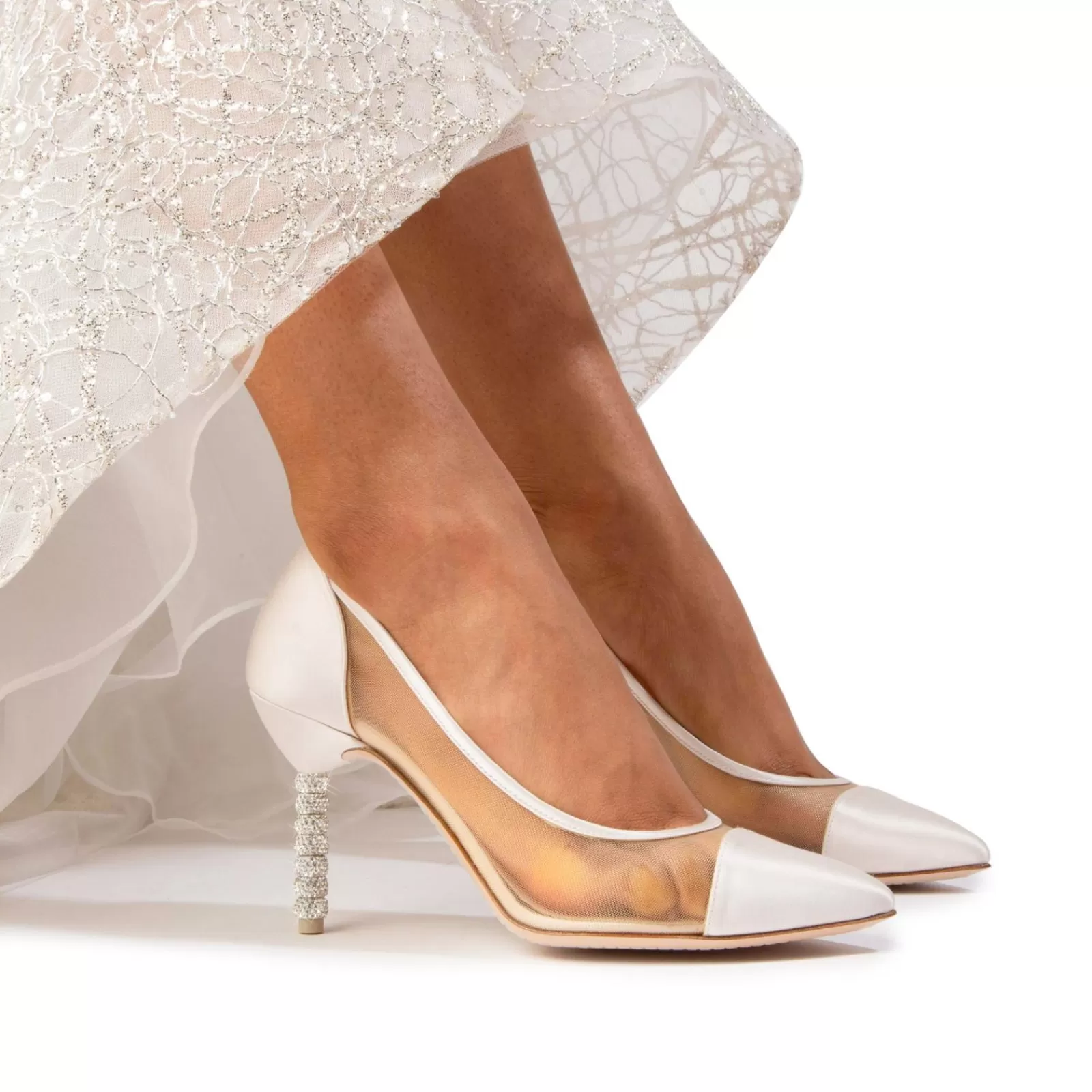 Sophia Webster JASMINE CRYSTAL MID PUMP^ BRIDAL | PUMPS